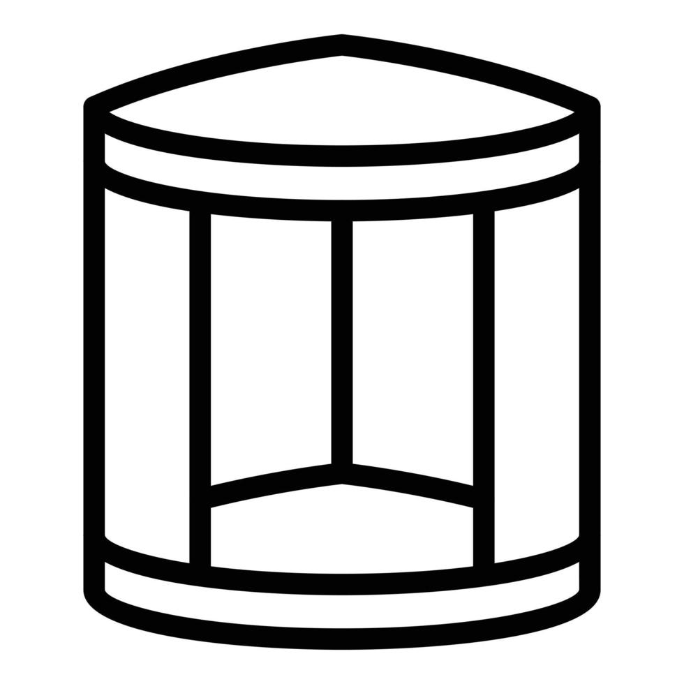 Corner shower cabin icon, outline style vector