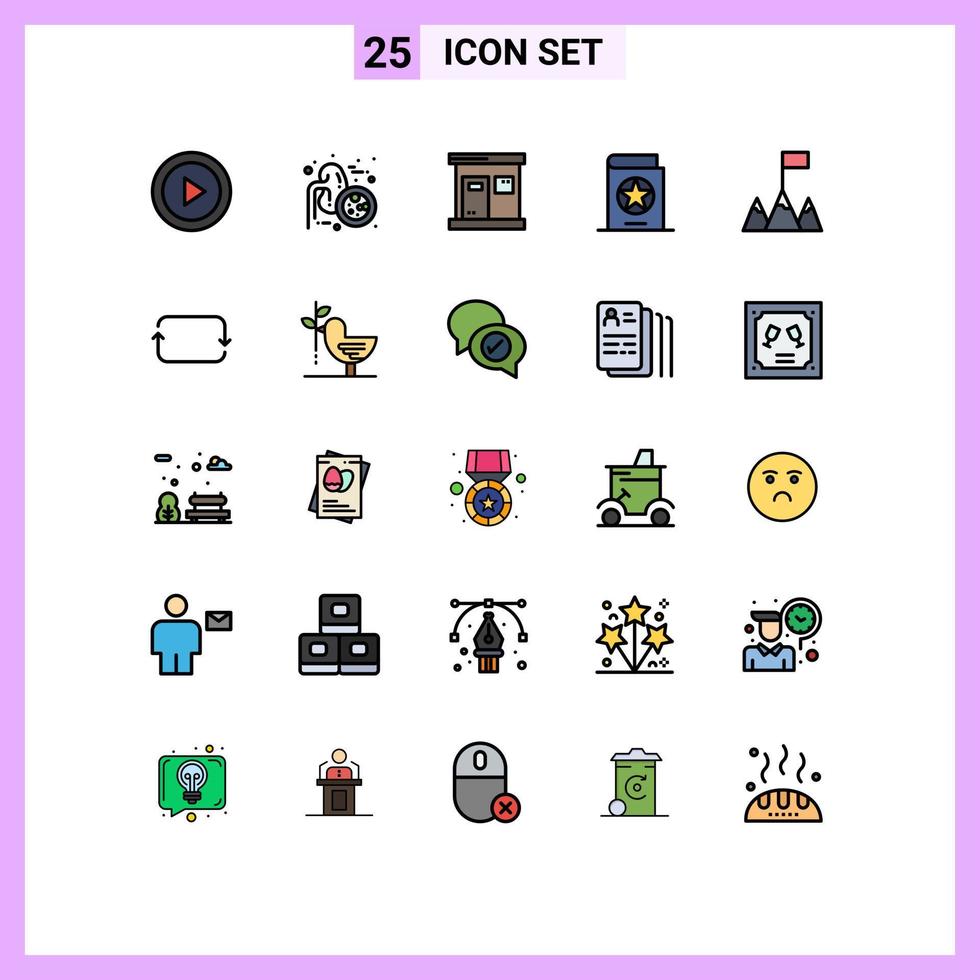 conjunto de 25 iconos de interfaz de usuario modernos símbolos signos para bruja halloween urología vestuario bienestar elementos de diseño vectorial editables vector