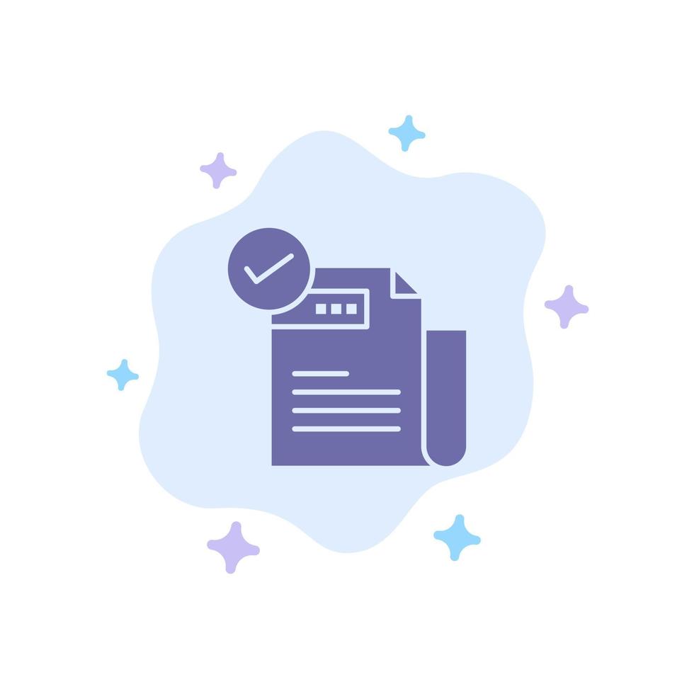 Check Checklist Feature Featured Features  Blue Icon on Abstract Cloud Background vector