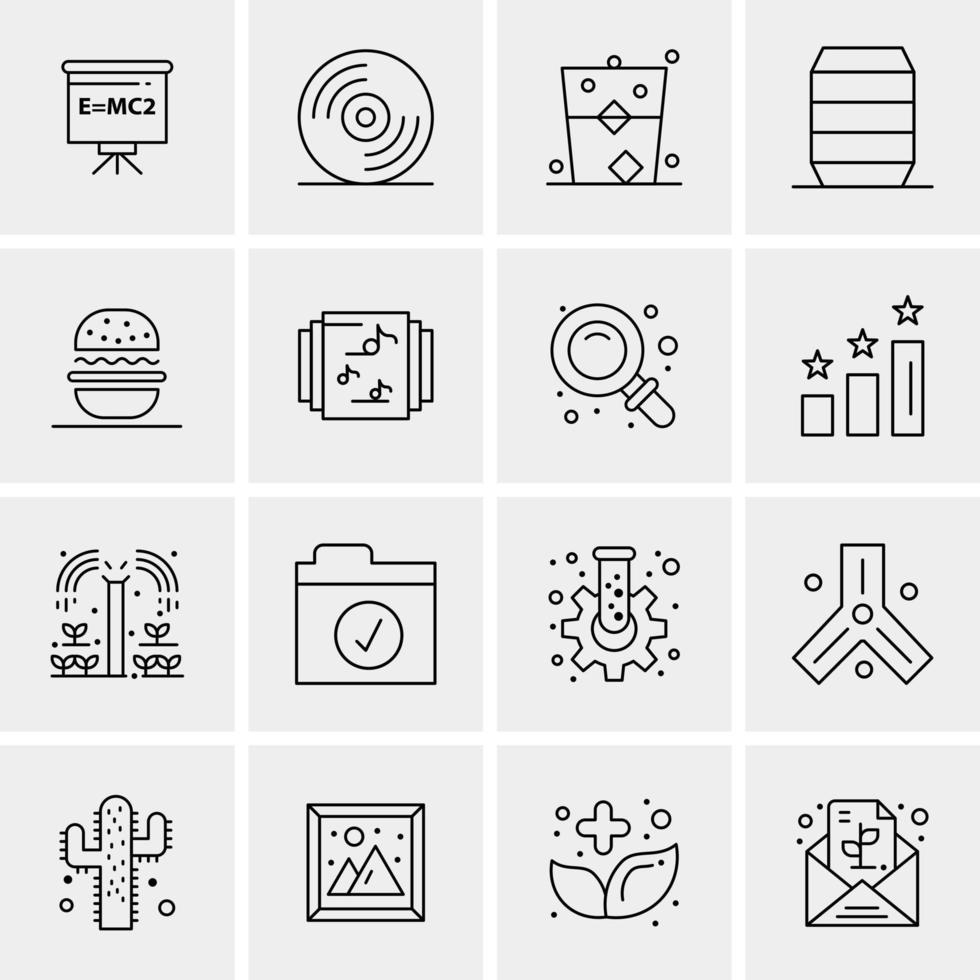 16 Universal Business Icons Vector Creative Icon Illustration to use in web and Mobile Related project