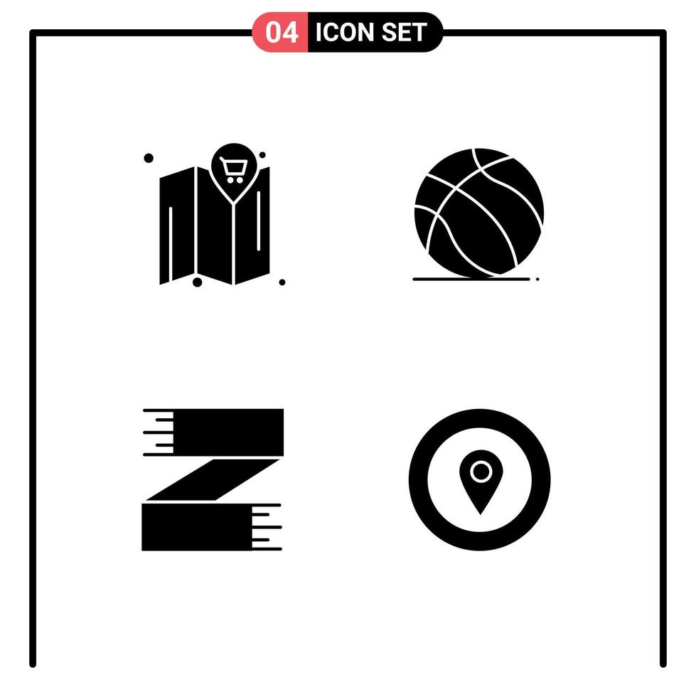 iconos creativos signos y símbolos modernos de mapa tienda de ropa fútbol usa bufanda elementos de diseño vectorial editables vector