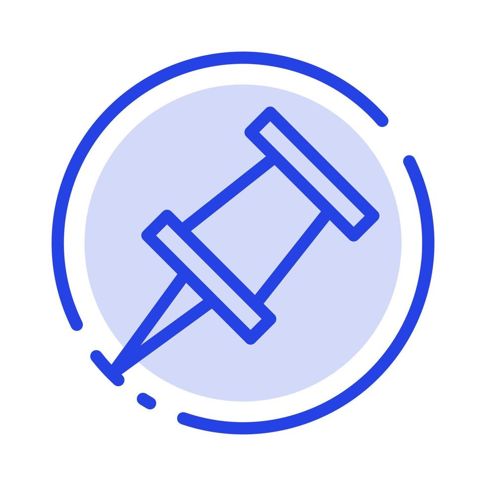 Marker Pin Blue Dotted Line Line Icon vector