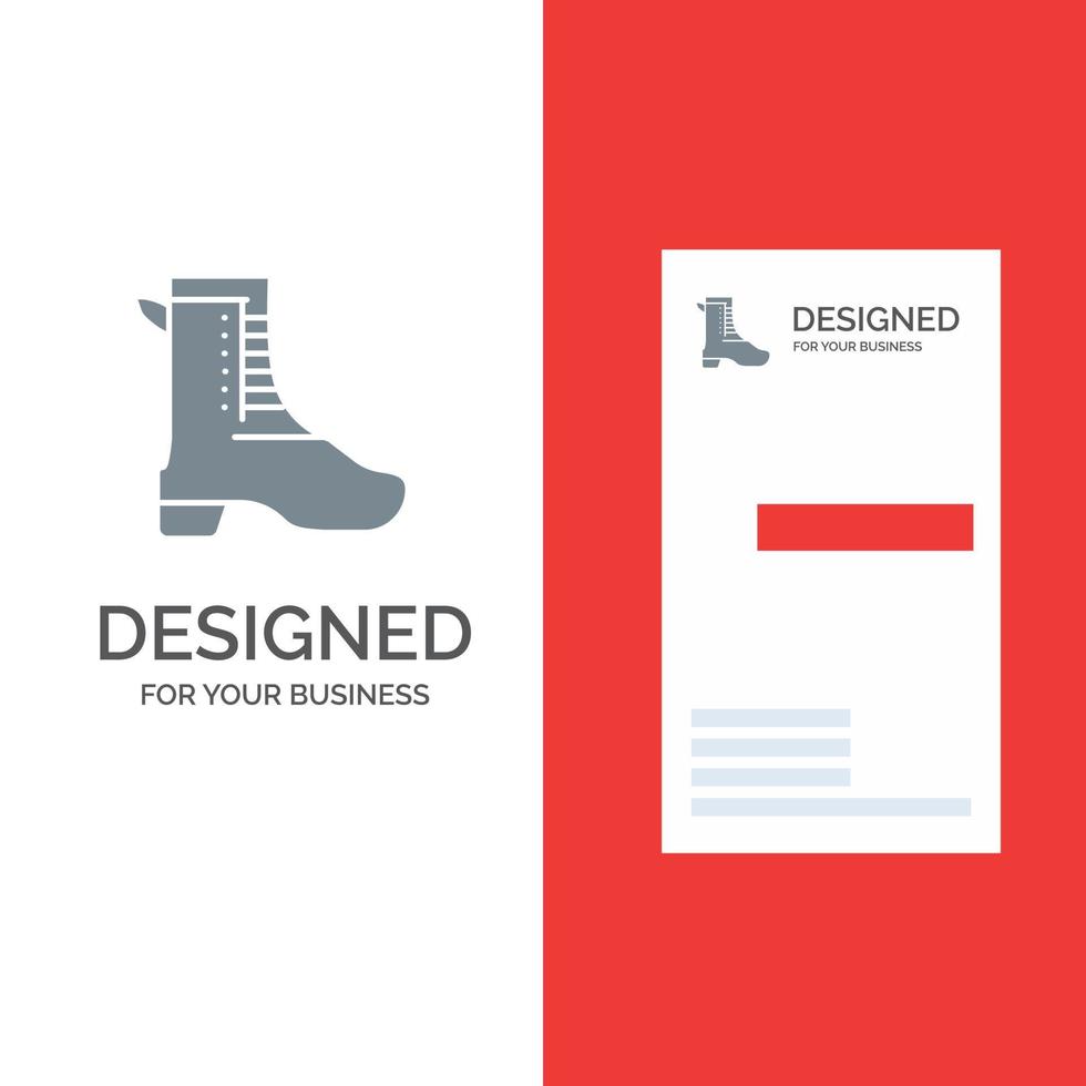 diseño de logotipo gris de resorte de zapatillas de deporte de actividad y plantilla de tarjeta de visita vector