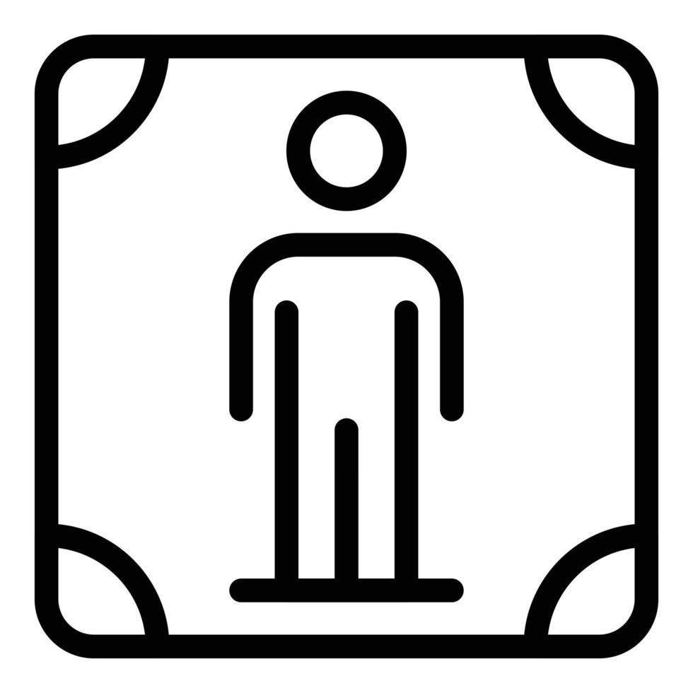 Man toilet sign icon, outline style vector