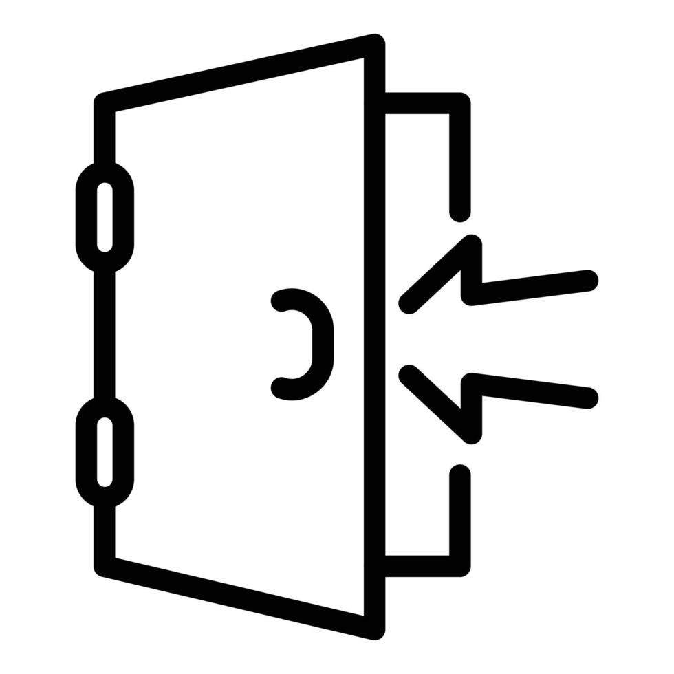 icono de la puerta del baño, estilo de contorno vector