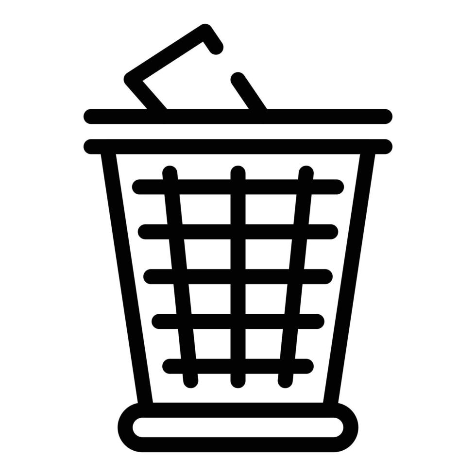 Toilet recycle bin icon, outline style vector