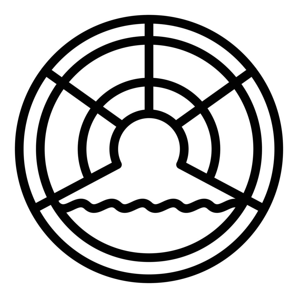 Sewer icon, outline style vector