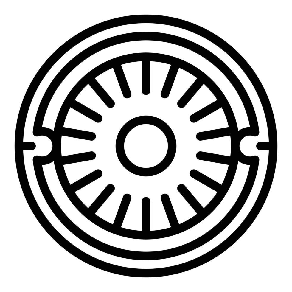 Hatch manhole icon, outline style vector