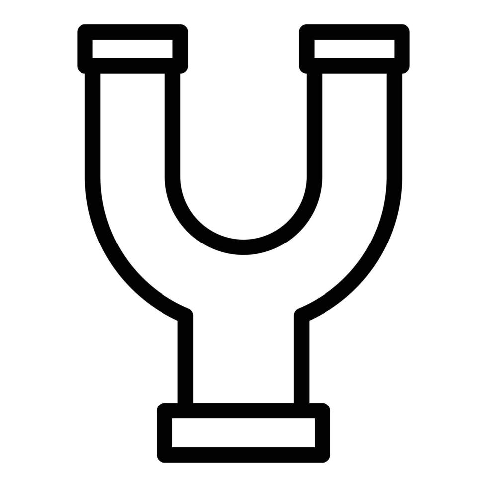 Valve pipe icon, outline style vector