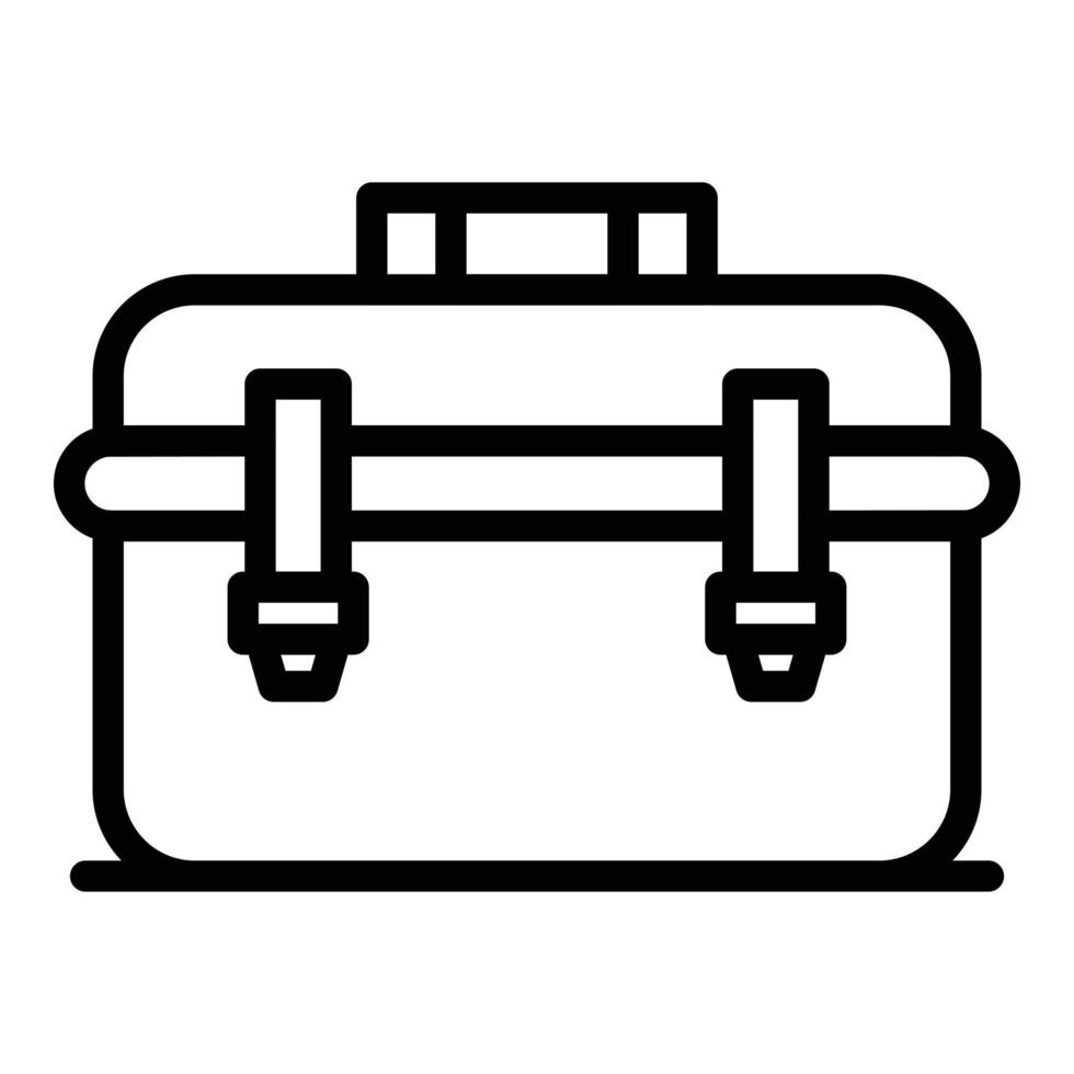 Builder tool box icon, outline style vector