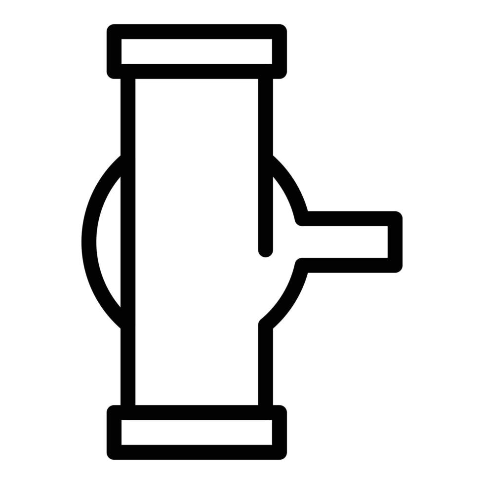 Pipeline icon, outline style vector