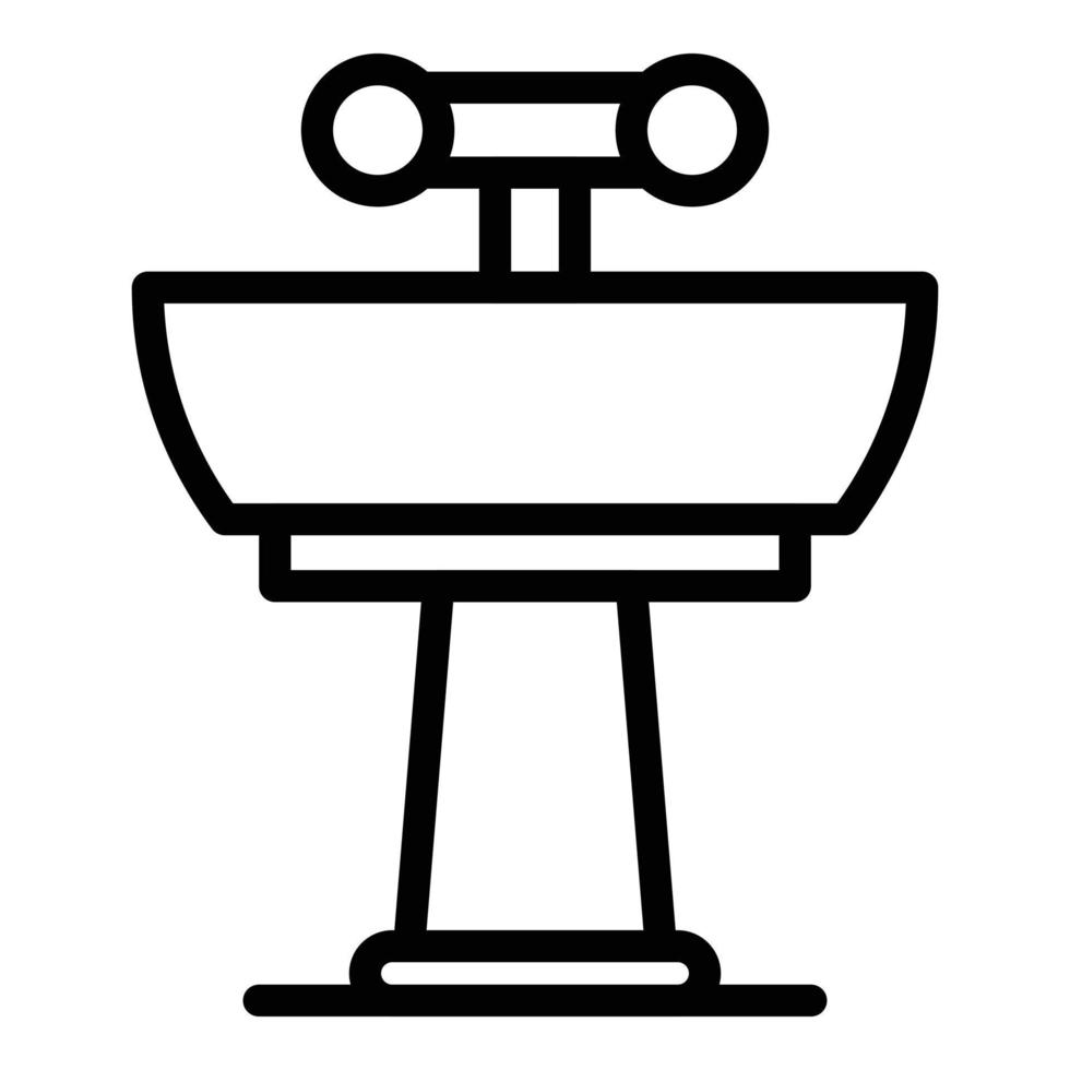 Conduit pipe icon, outline style vector