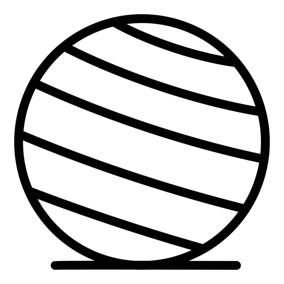 icono de bola en forma, estilo de esquema vector