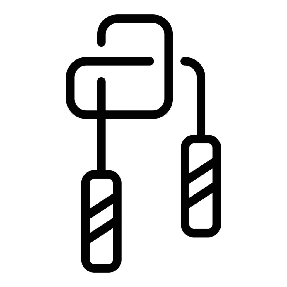 Jumping rope icon, outline style vector