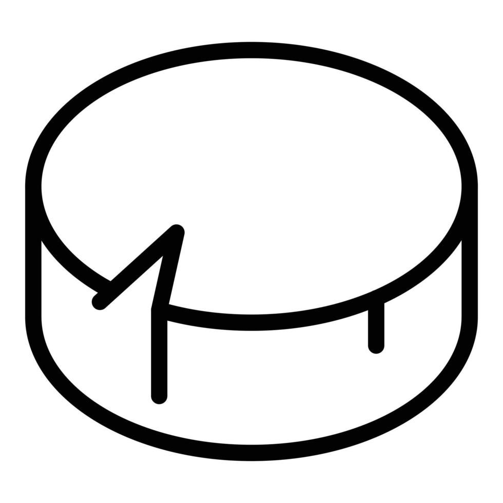 Fresh cheese roll icon, outline style vector