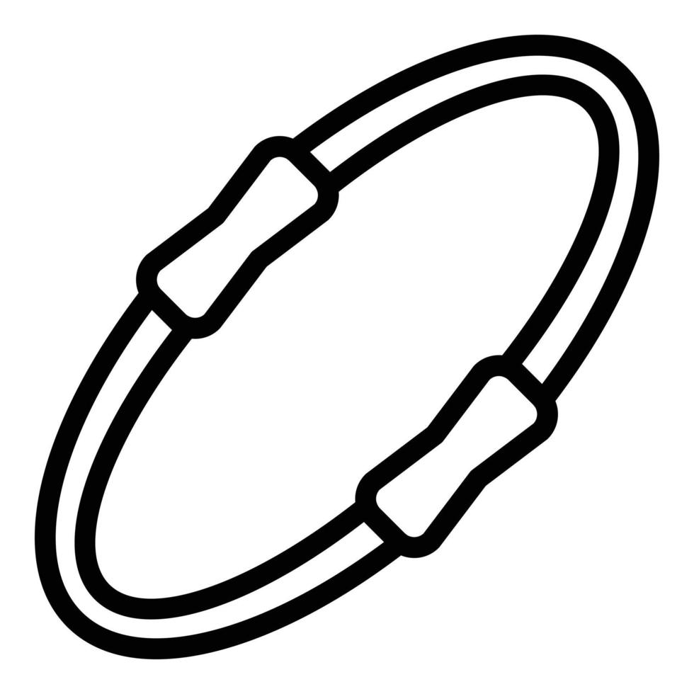 icono de pilates de doble agarre, estilo de esquema vector