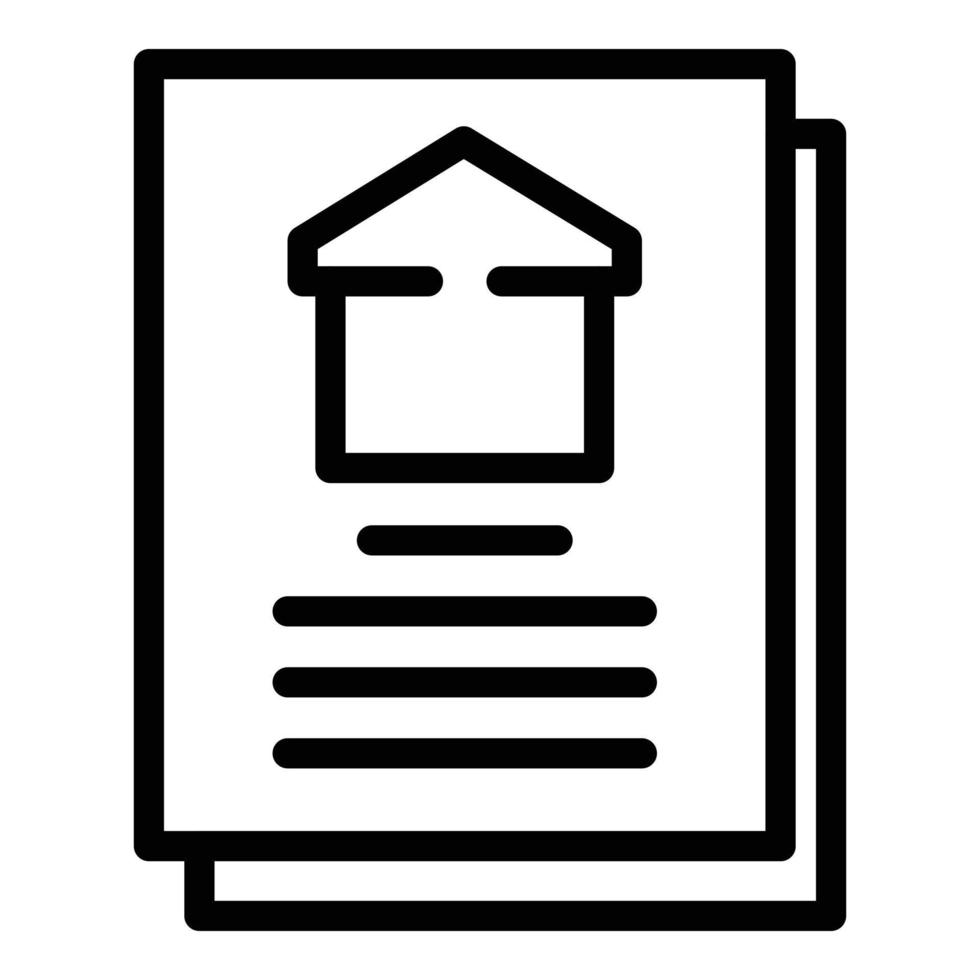 Builder house plan icon, outline style vector