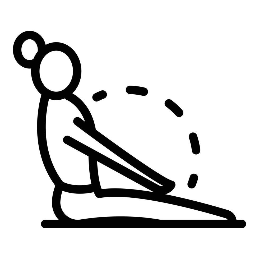Pilates trainer icon, outline style vector