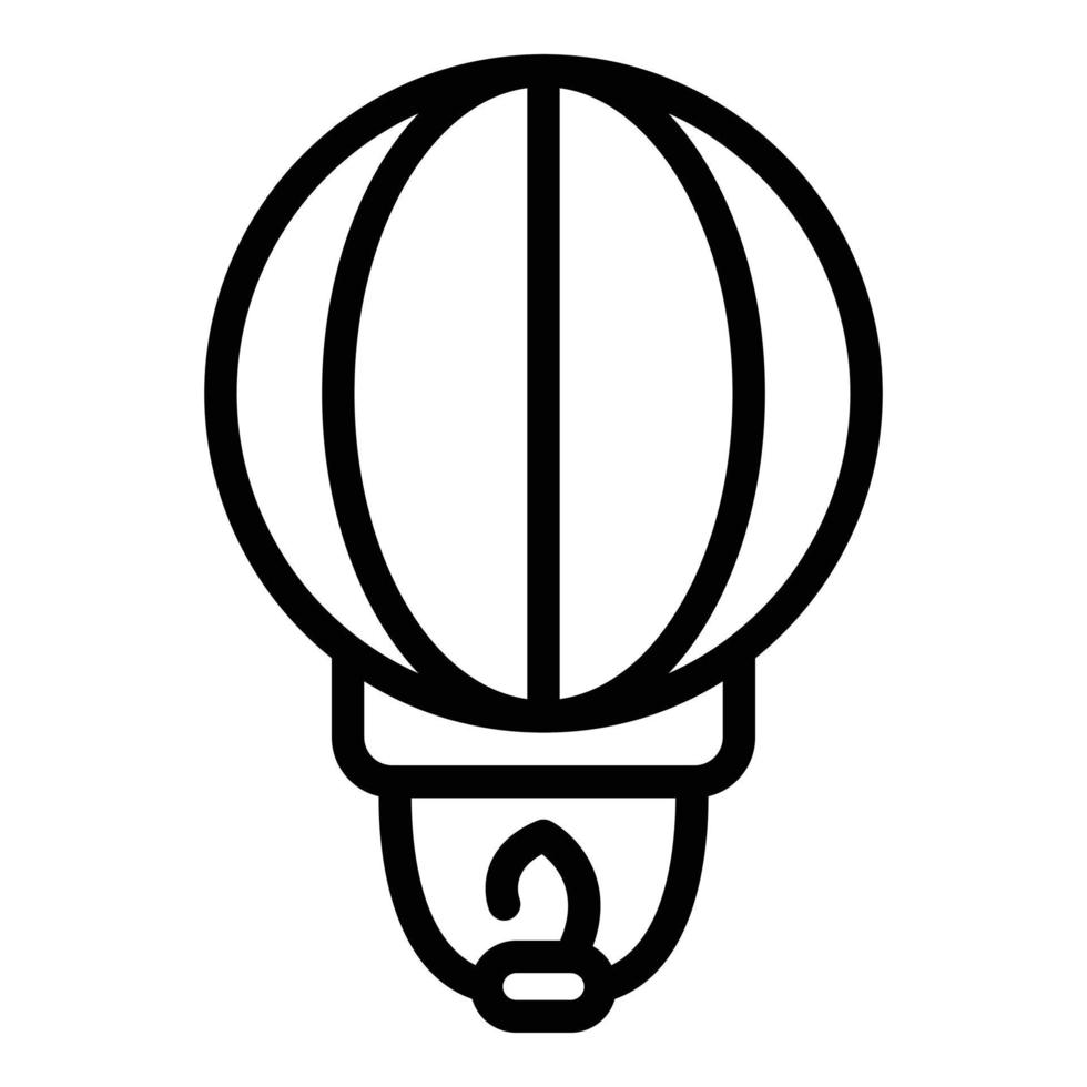 Fire floating lantern icon, outline style vector