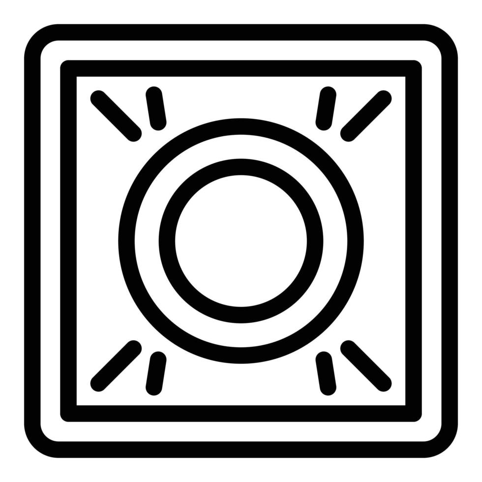 Circuit electric switch icon, outline style vector