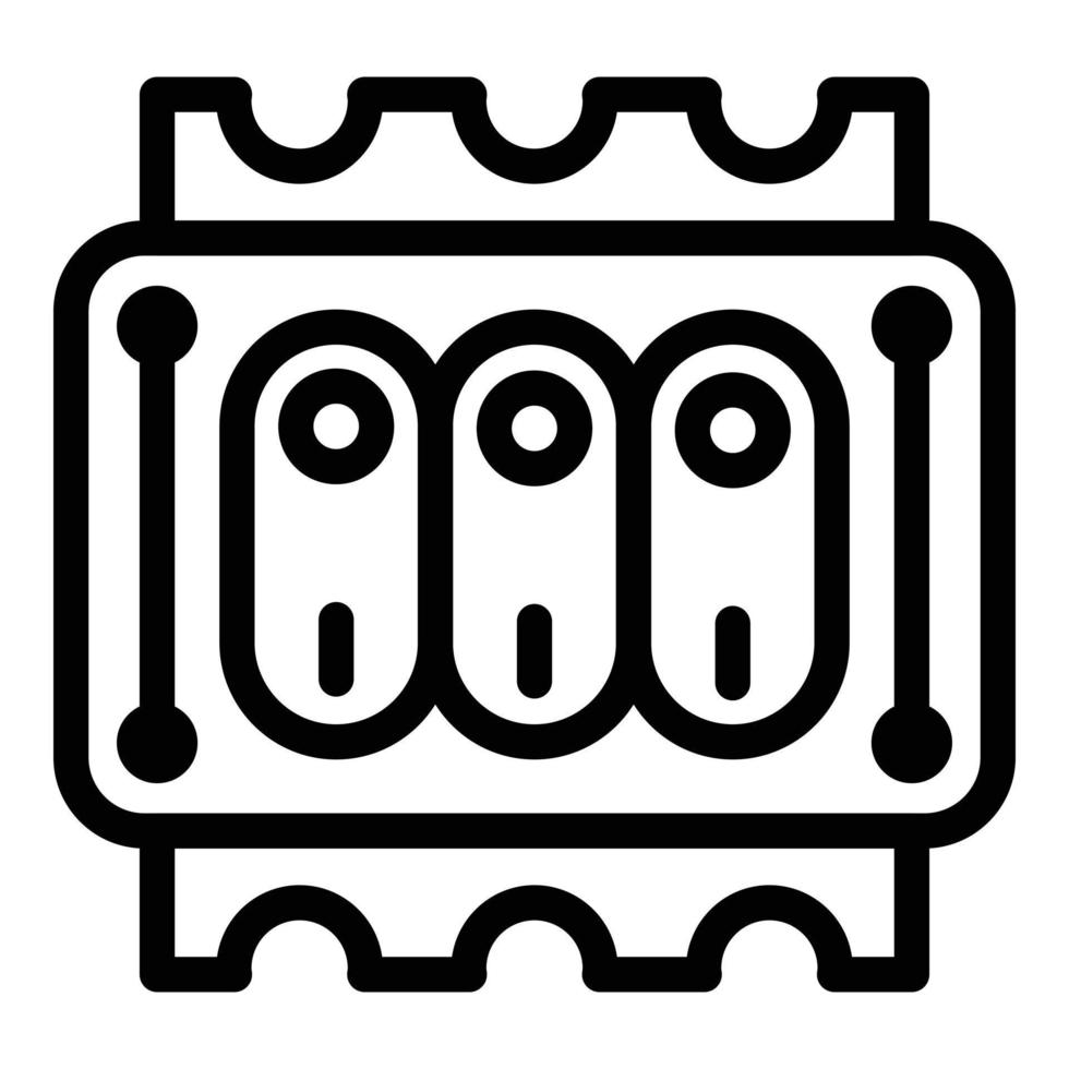 Energy dashboard switch icon, outline style vector
