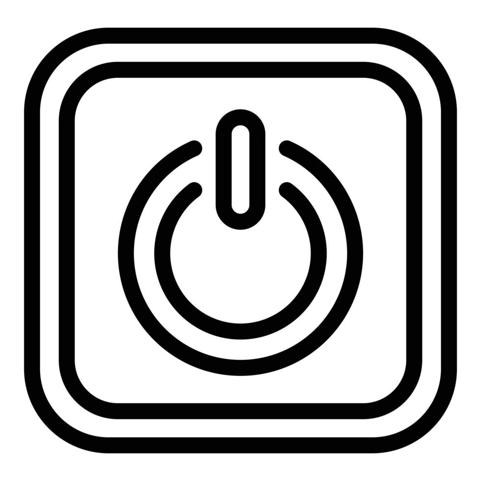 Power energy button icon, outline style vector