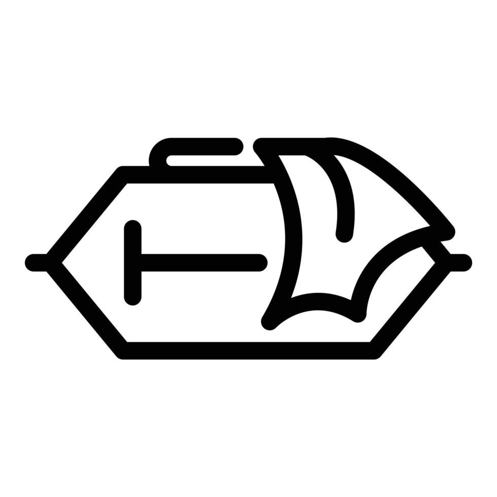 Wet tissue box icon, outline style vector