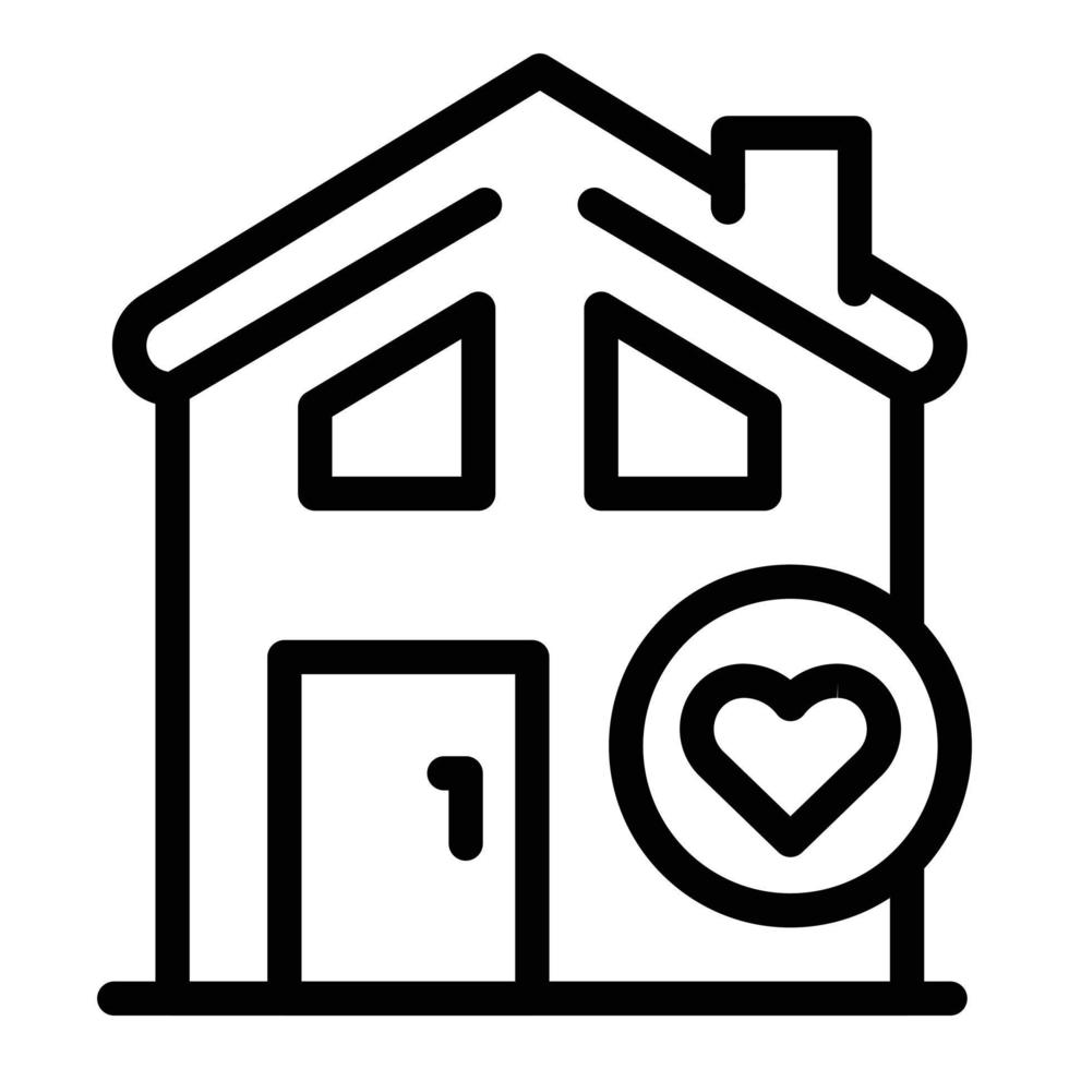 nuevo icono de casa de alquiler, estilo de esquema vector