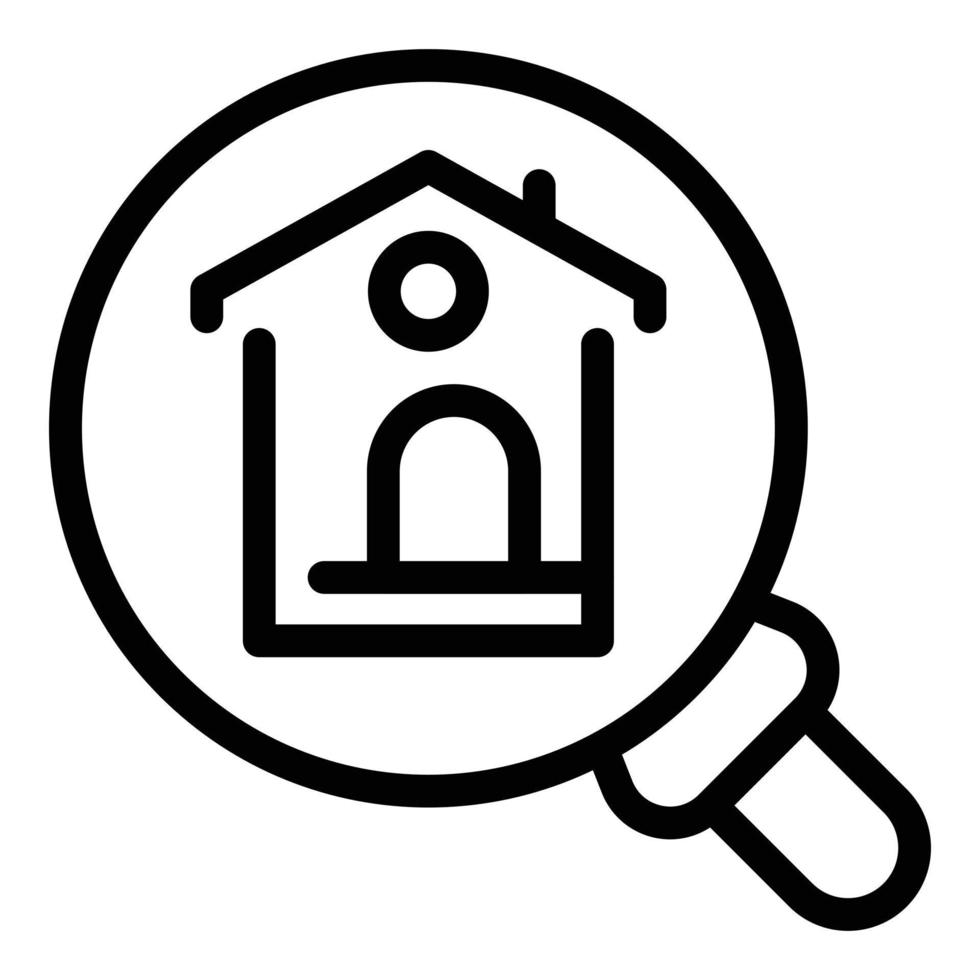 Search rent house icon, outline style vector