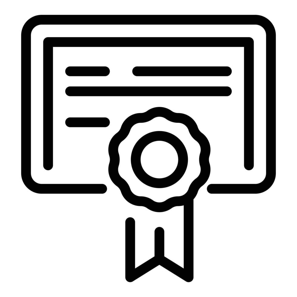 Estate certificate icon, outline style vector