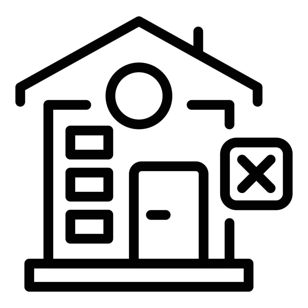 Rent property closed icon, outline style vector