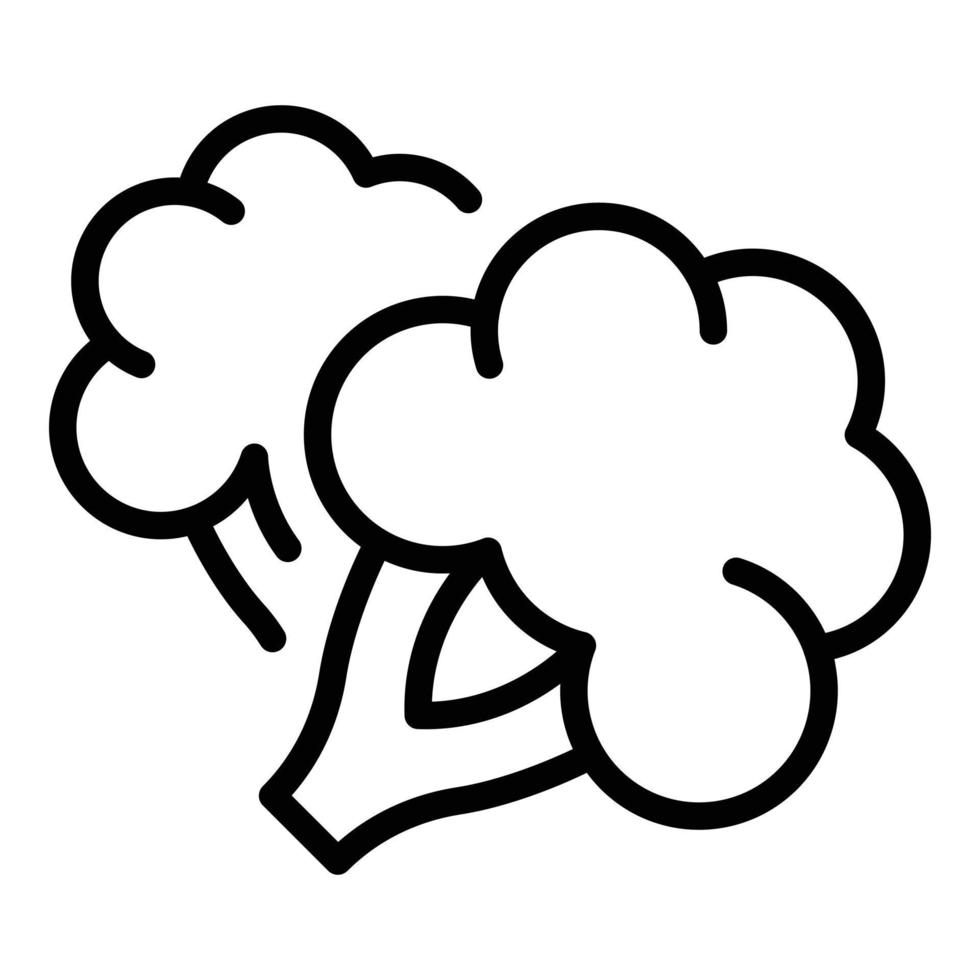 Fresh broccoli icon, outline style vector