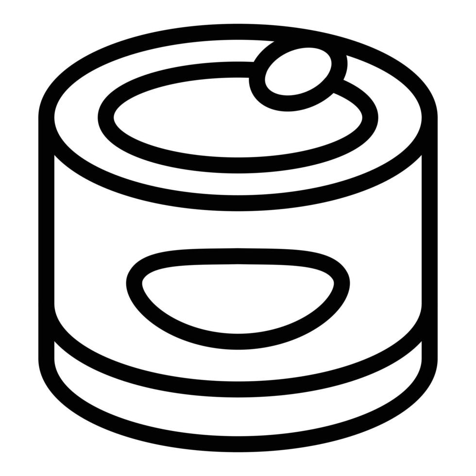 Canned food icon, outline style vector