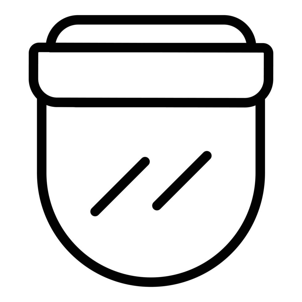 Doctor face shield icon, outline style vector