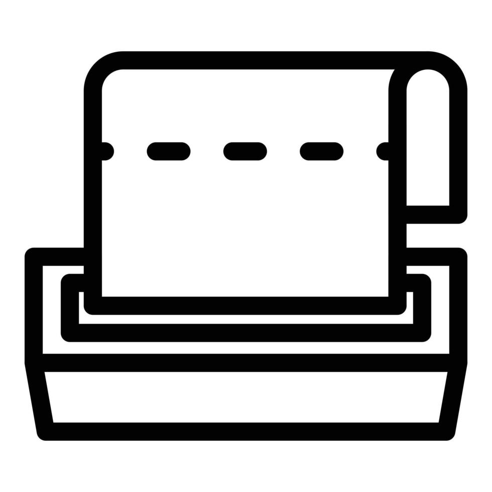 Paper towel icon, outline style vector