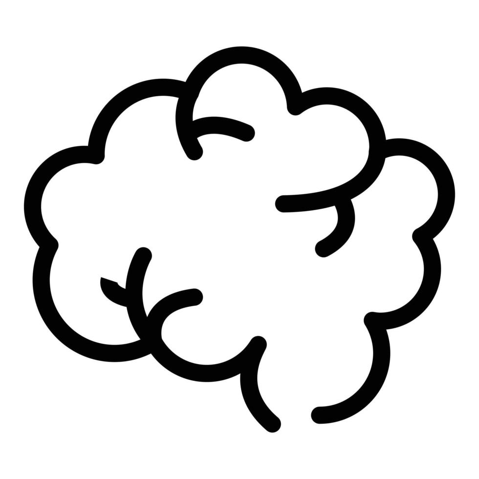 People brain icon, outline style vector