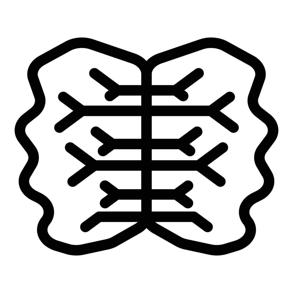 Head brain icon, outline style vector