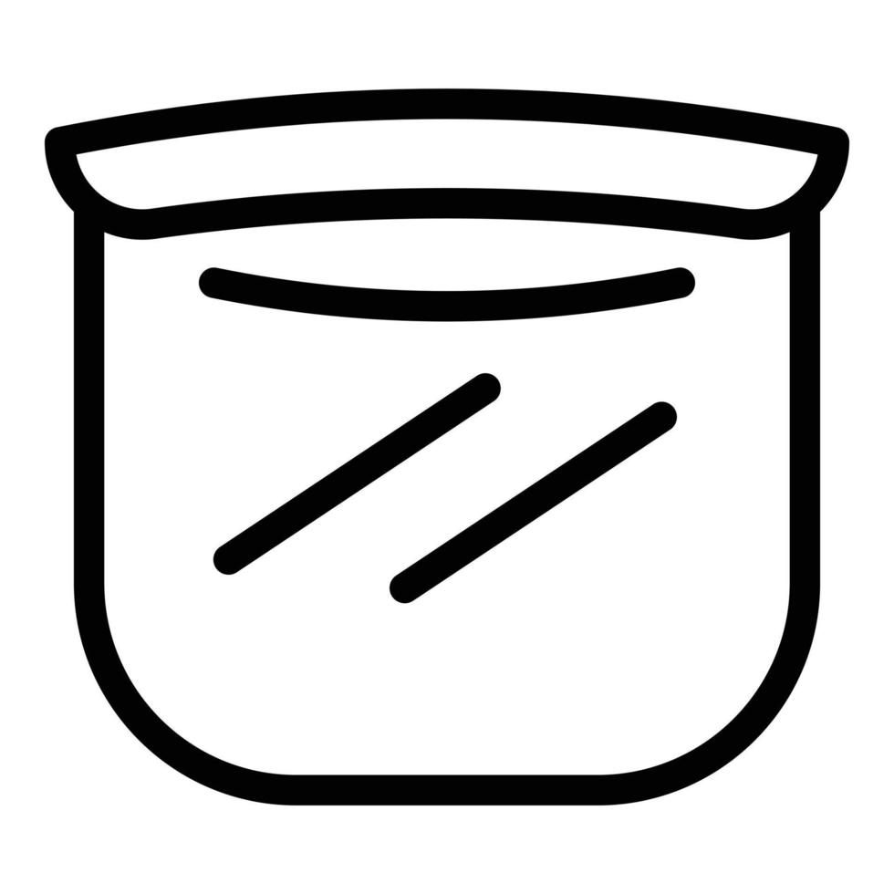 Health face shield icon, outline style vector