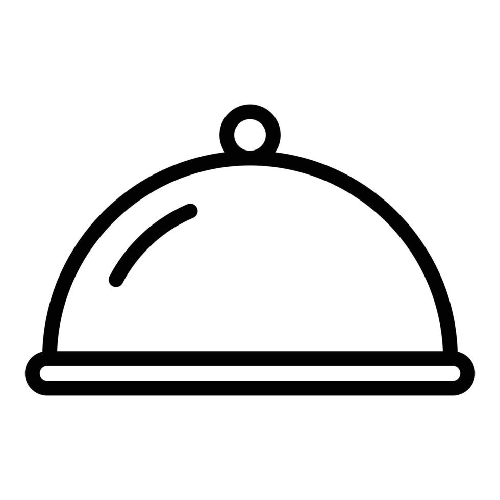 Plane meal icon, outline style vector