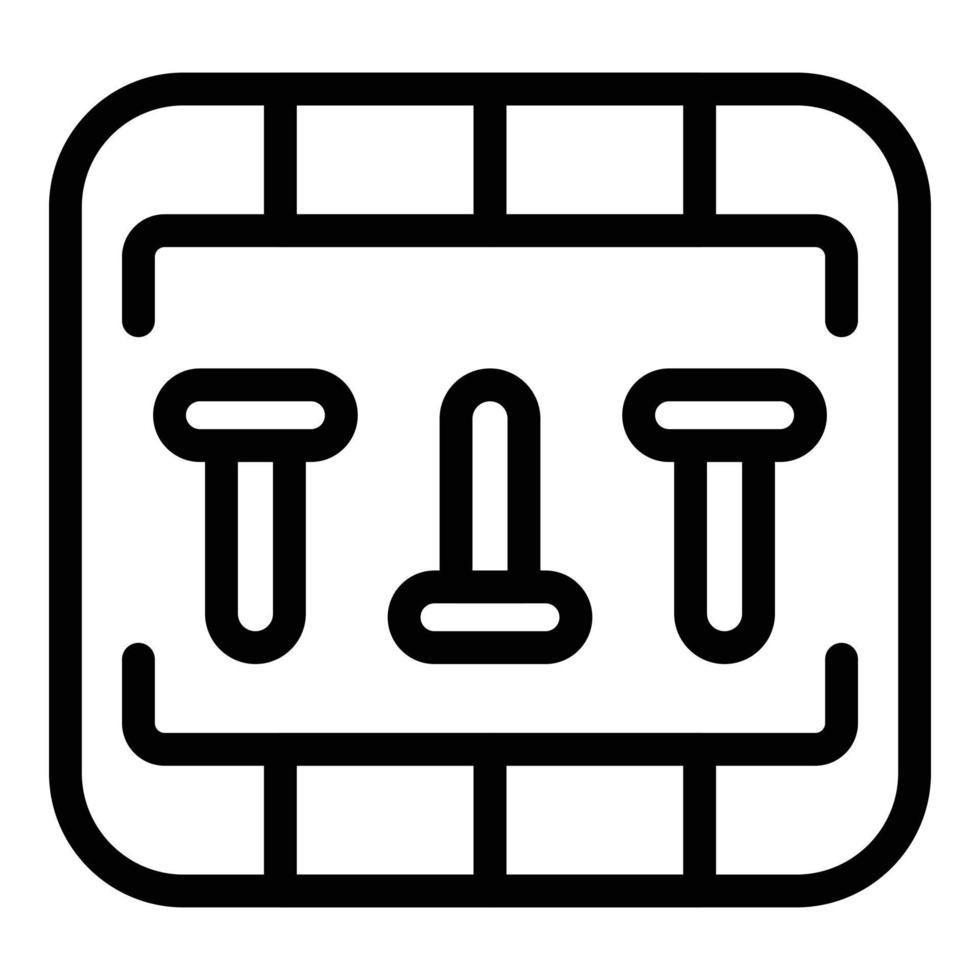 Breaker box icon, outline style vector