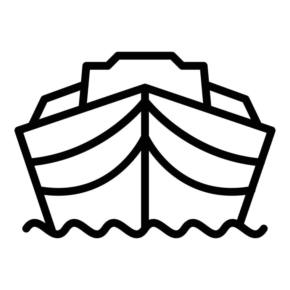 Sea rescue boat icon, outline style vector