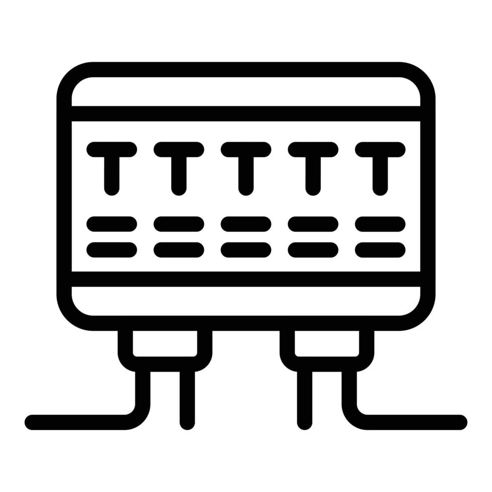 Circuit breaker panel icon, outline style vector