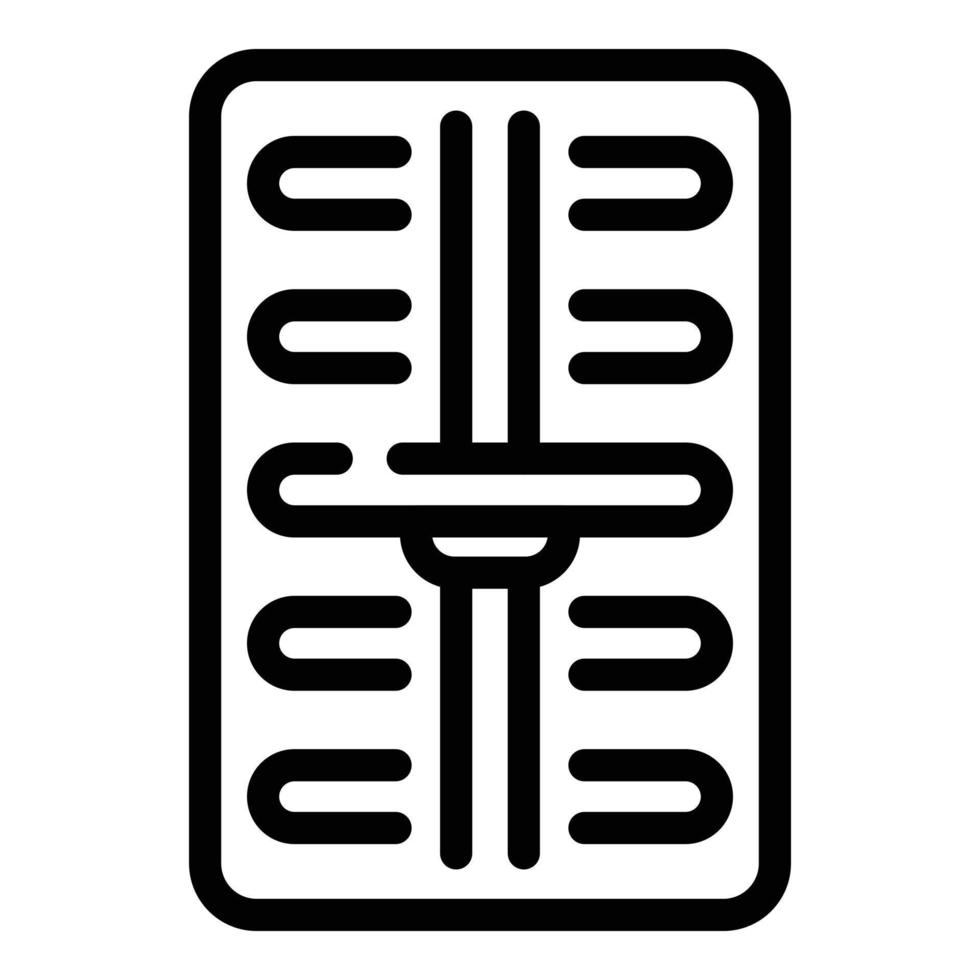 Energy intensity icon, outline style vector