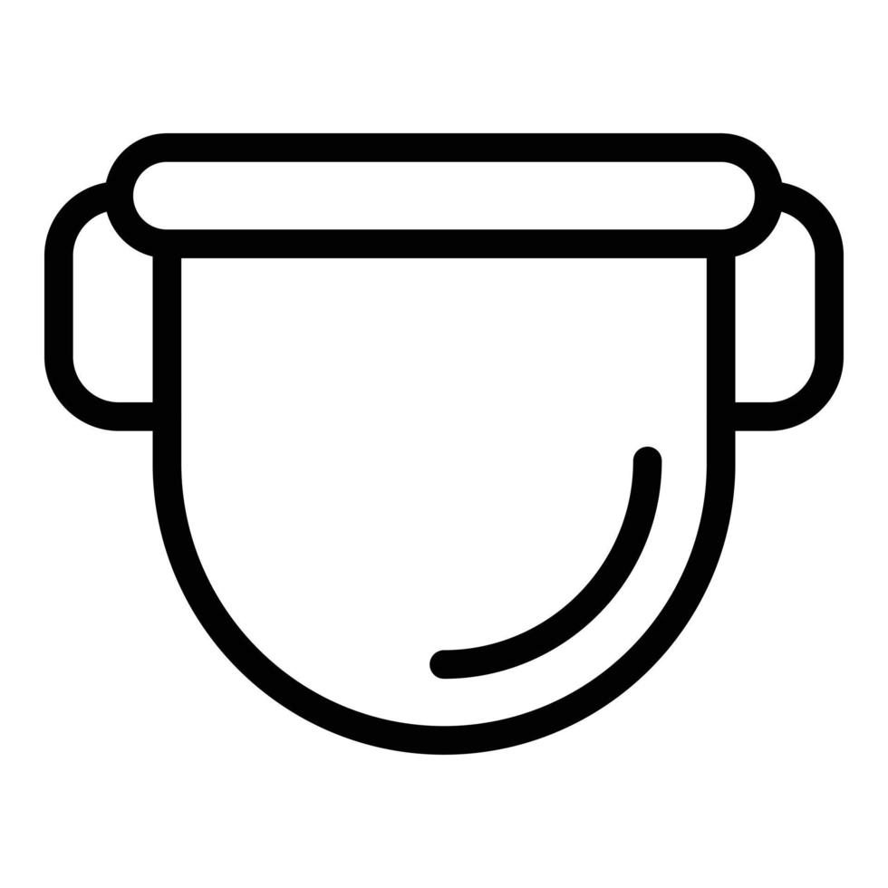 Infection face shield icon, outline style vector