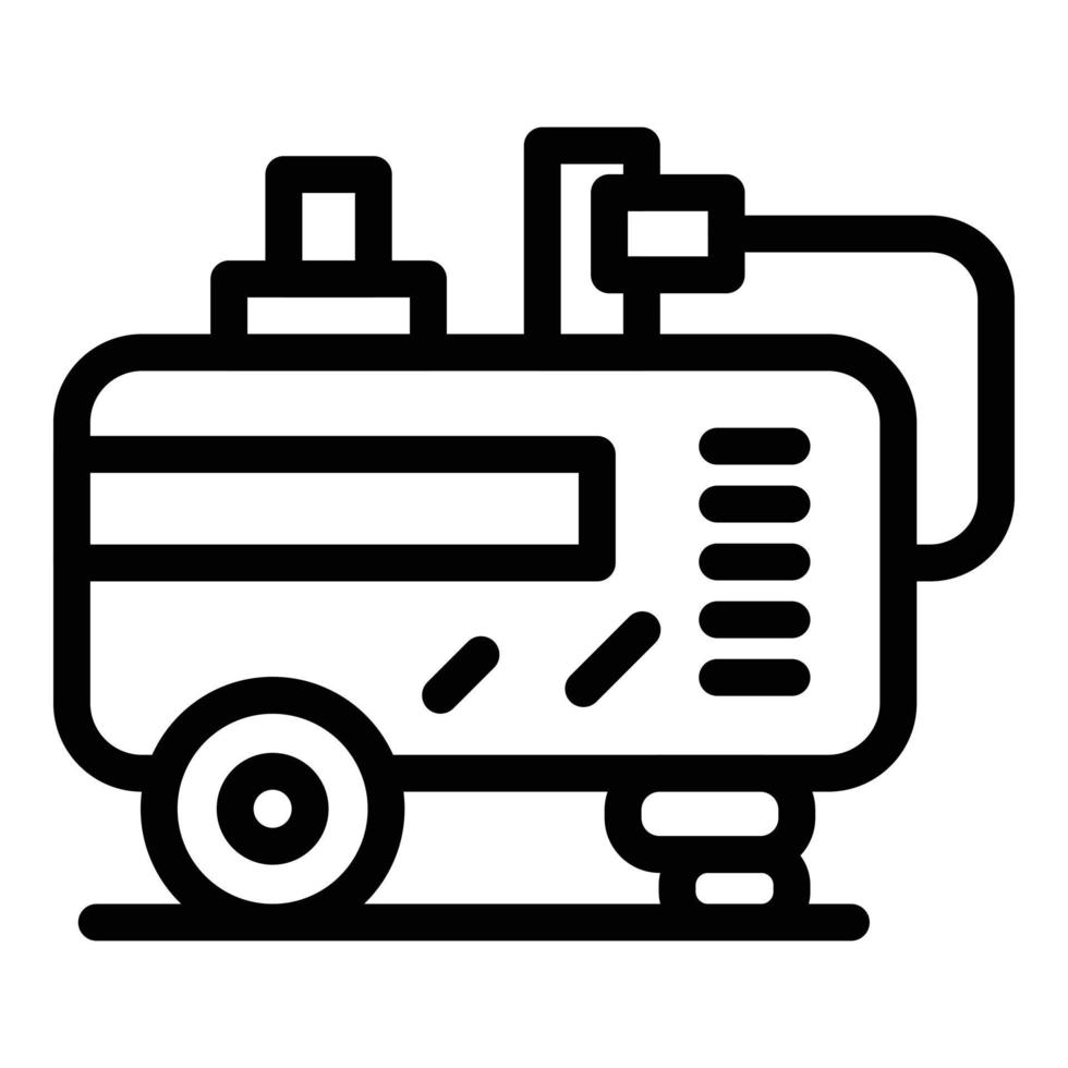 Garage compressor icon, outline style vector
