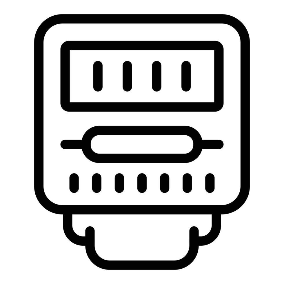Electrical box icon, outline style vector