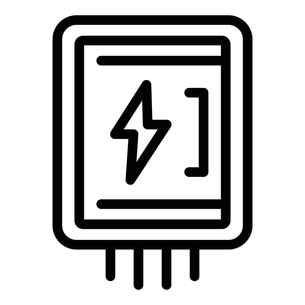 Electric commutator icon, outline style vector