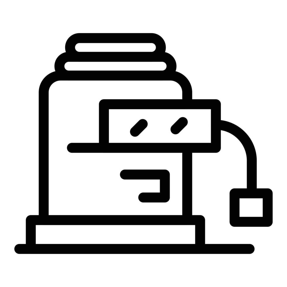 Factory compressor icon, outline style vector