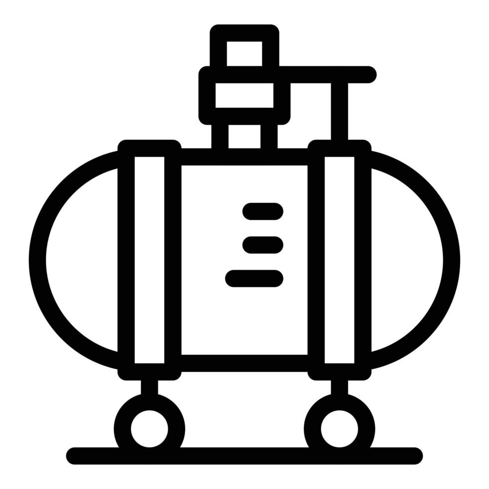 High pressure compressor icon, outline style vector