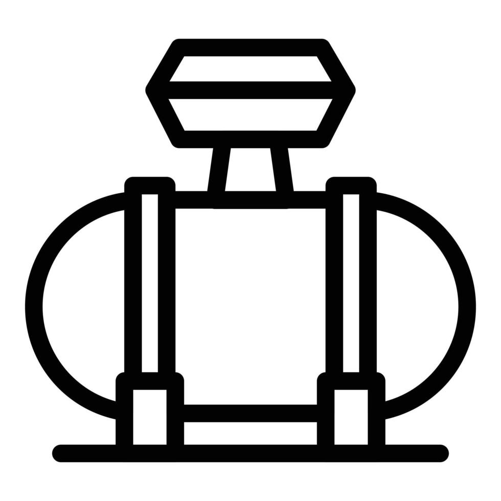 Compressor device icon, outline style vector